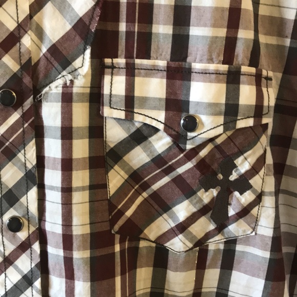 Men's Indigo Star Shirt Embellished Short Sleeve - Picture 4 of 9